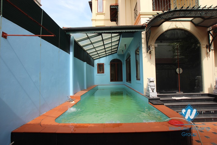 Furnished house with swimming pool available for rent  in Tay Ho district, Hanoi